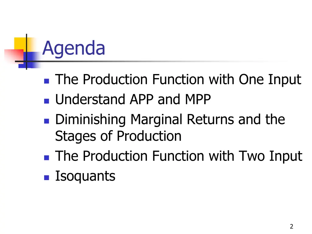agenda