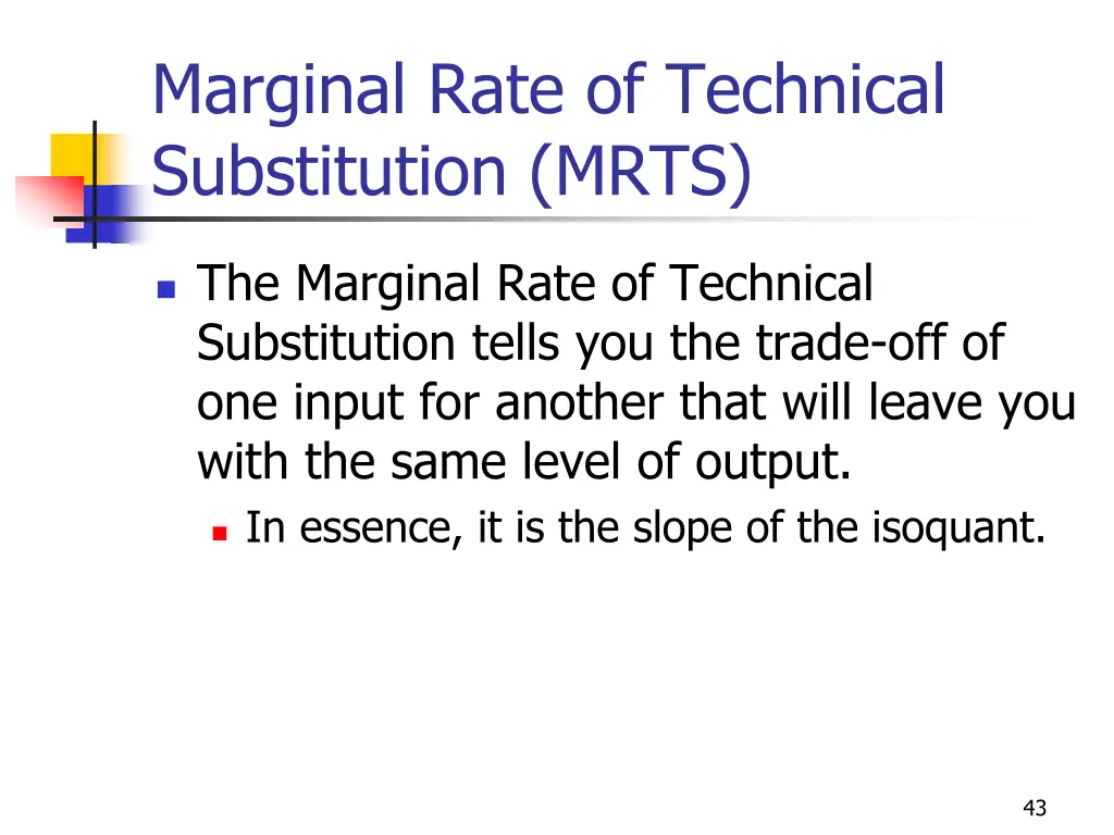 marginal rate of technical substitution mrts