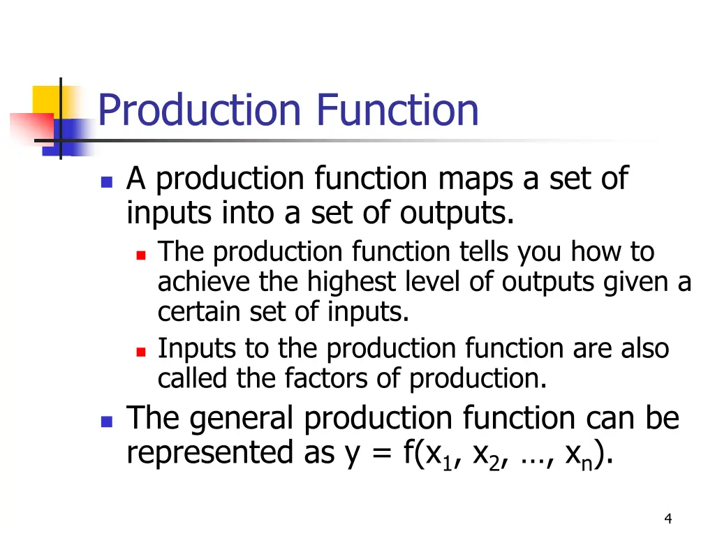 production function
