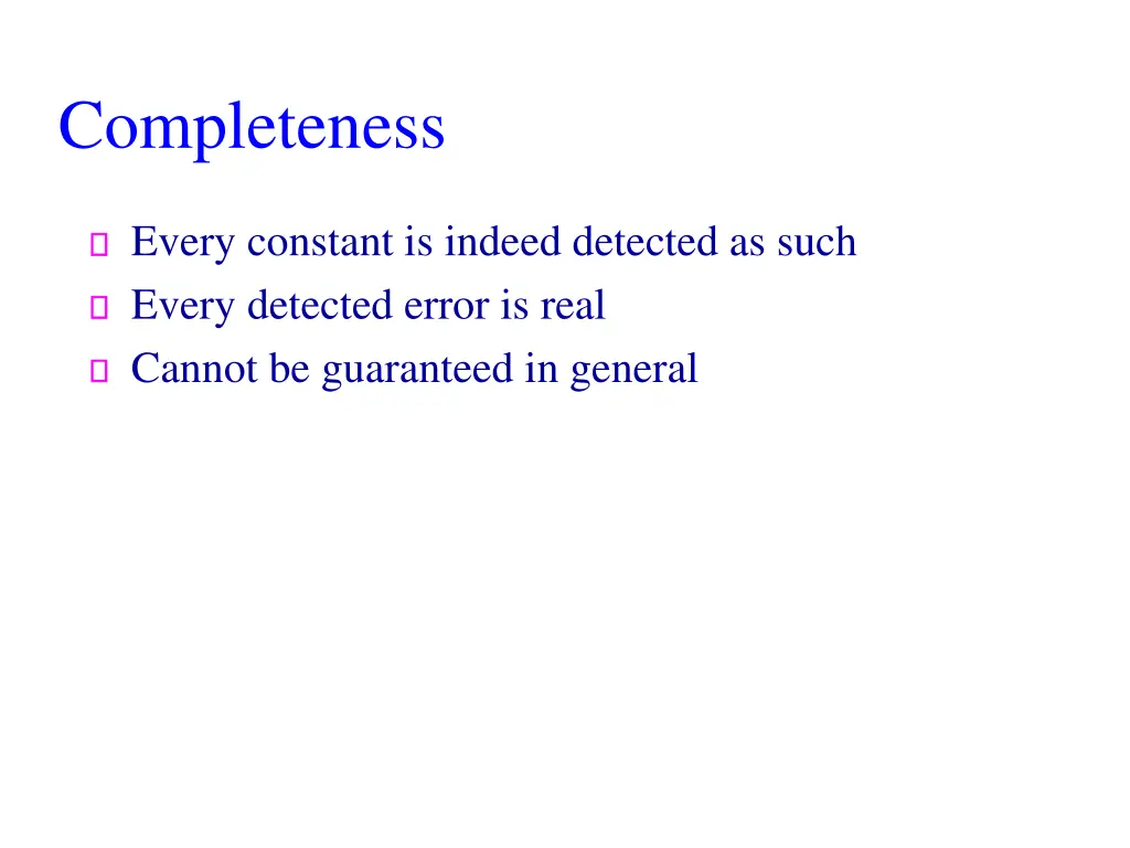 completeness
