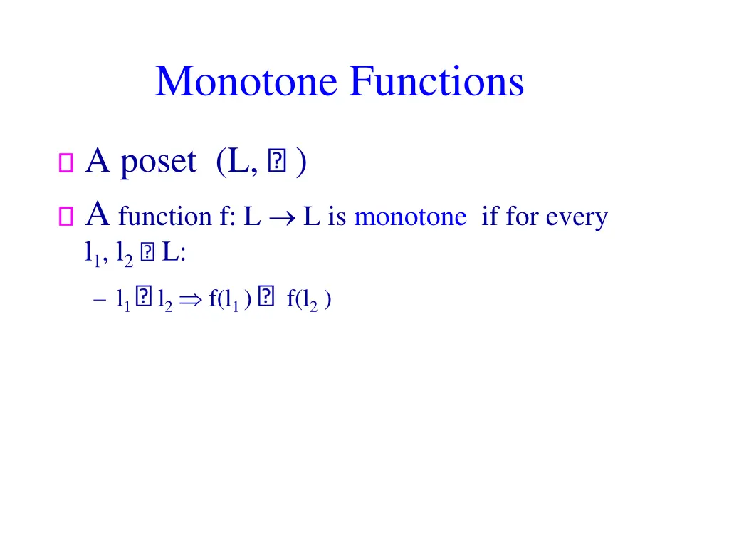 monotone functions