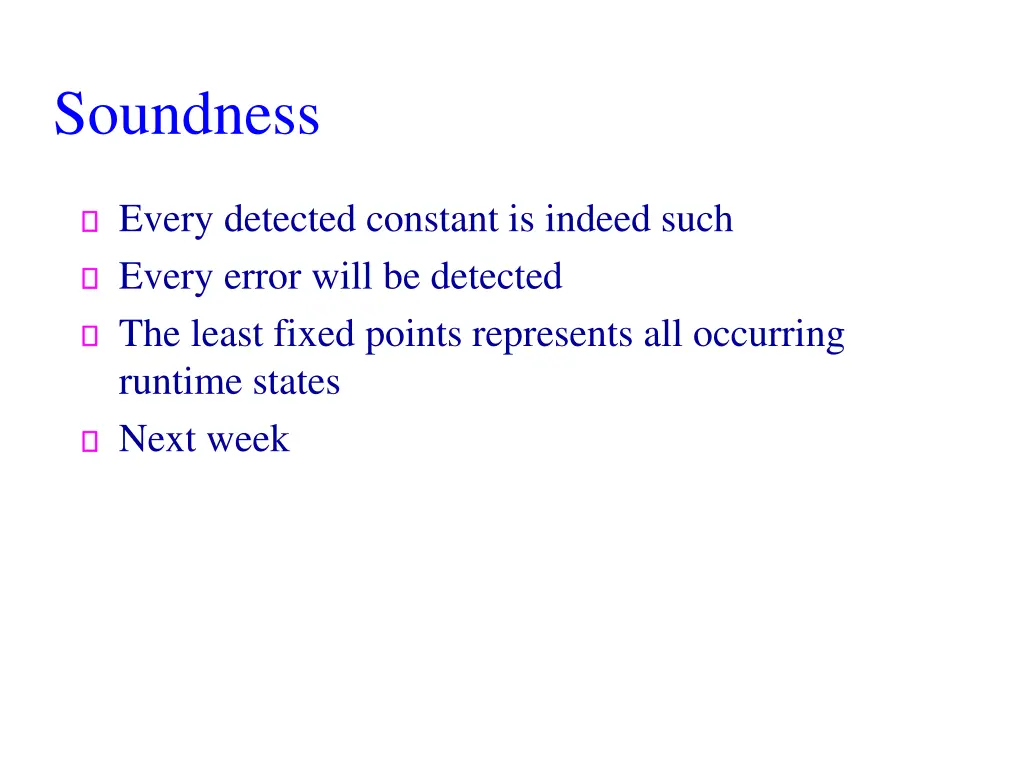 soundness