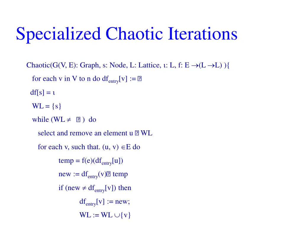 specialized chaotic iterations