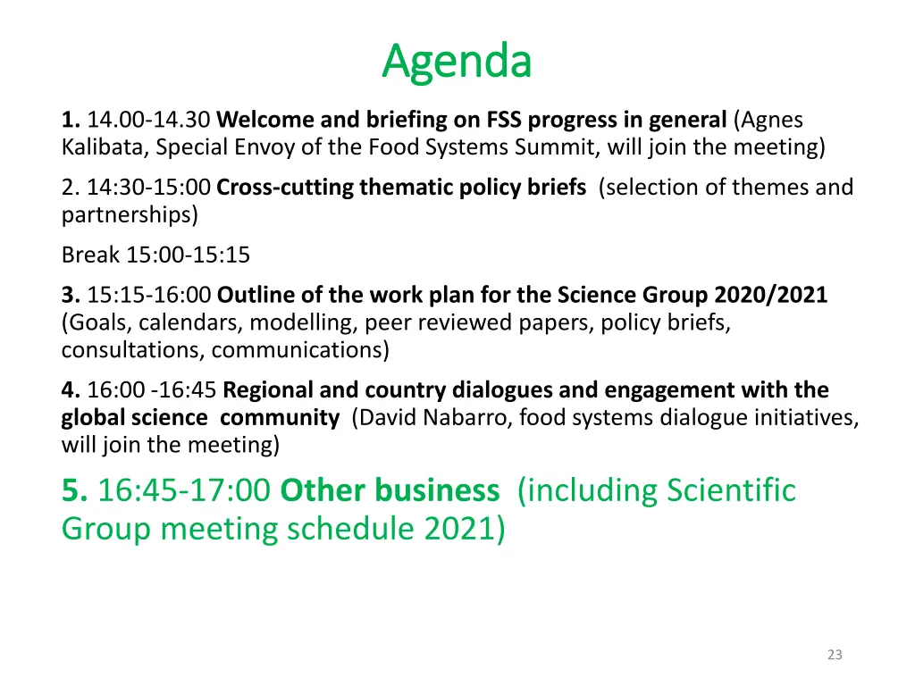 agenda agenda 4