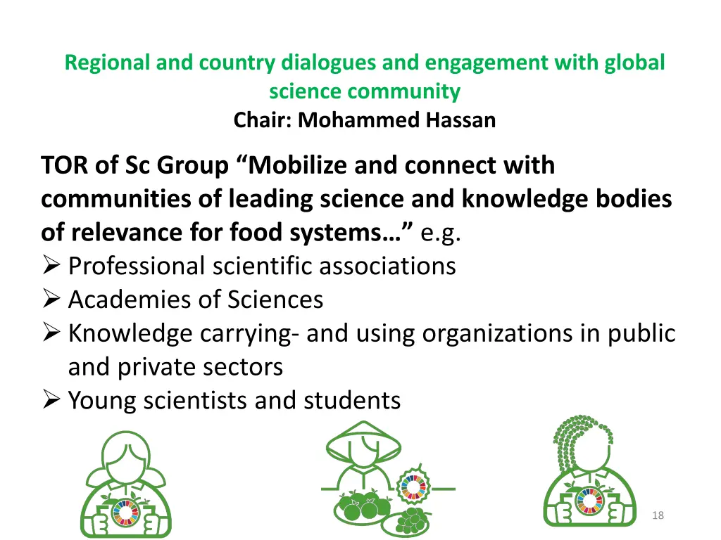 regional and country dialogues and engagement