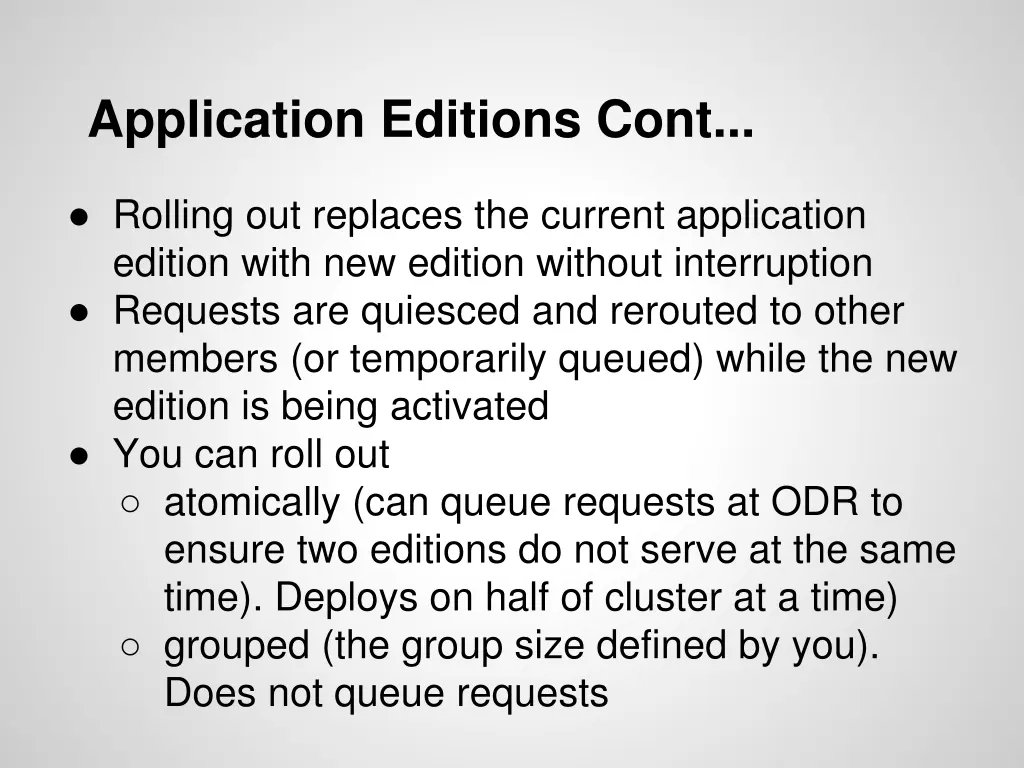 application editions cont