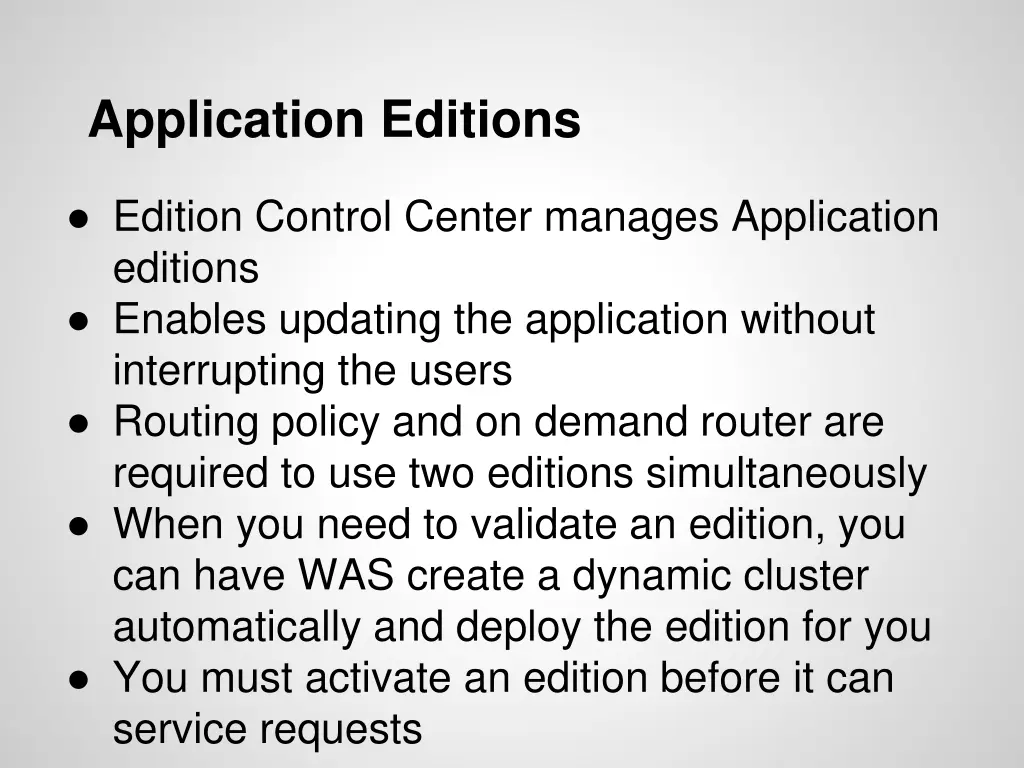application editions