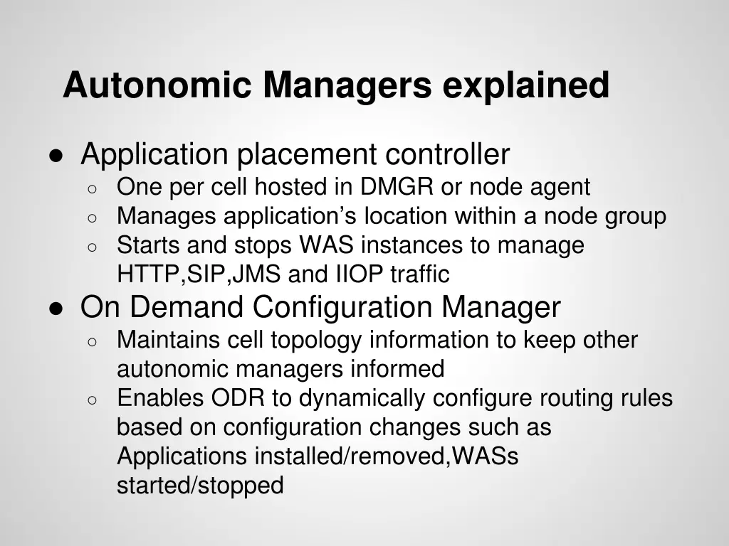 autonomic managers explained 1