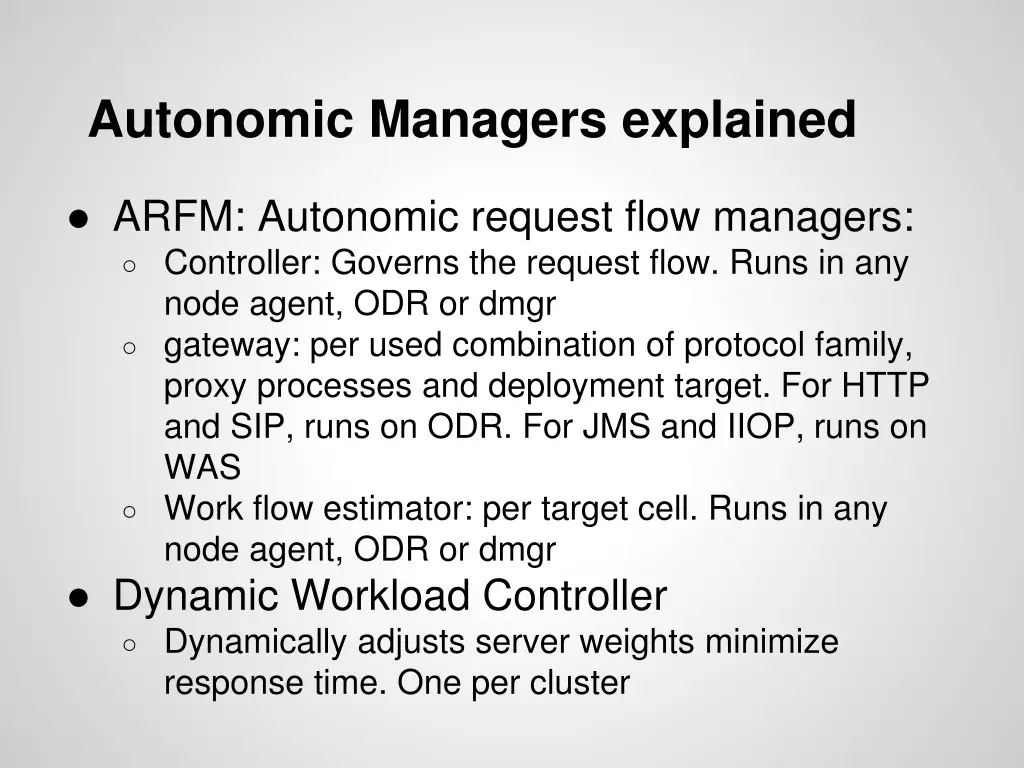 autonomic managers explained