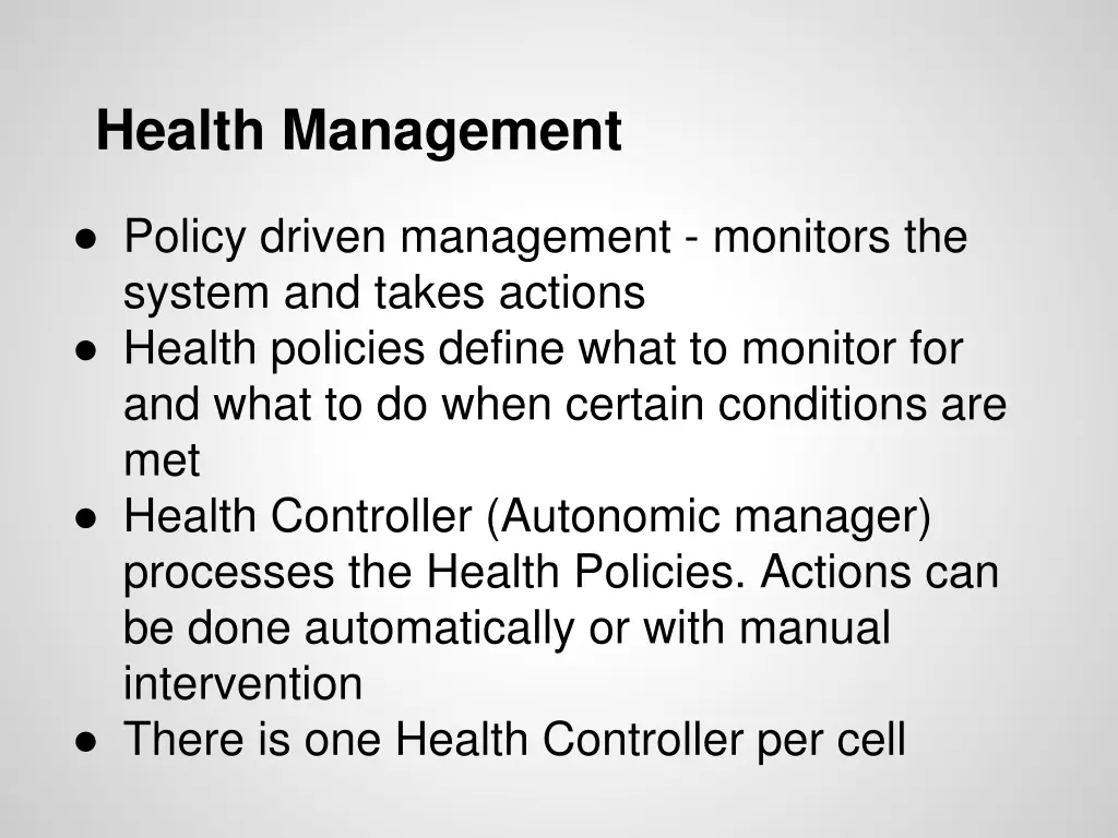 health management