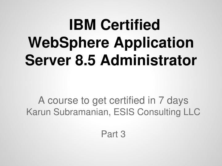 ibm certified websphere application server