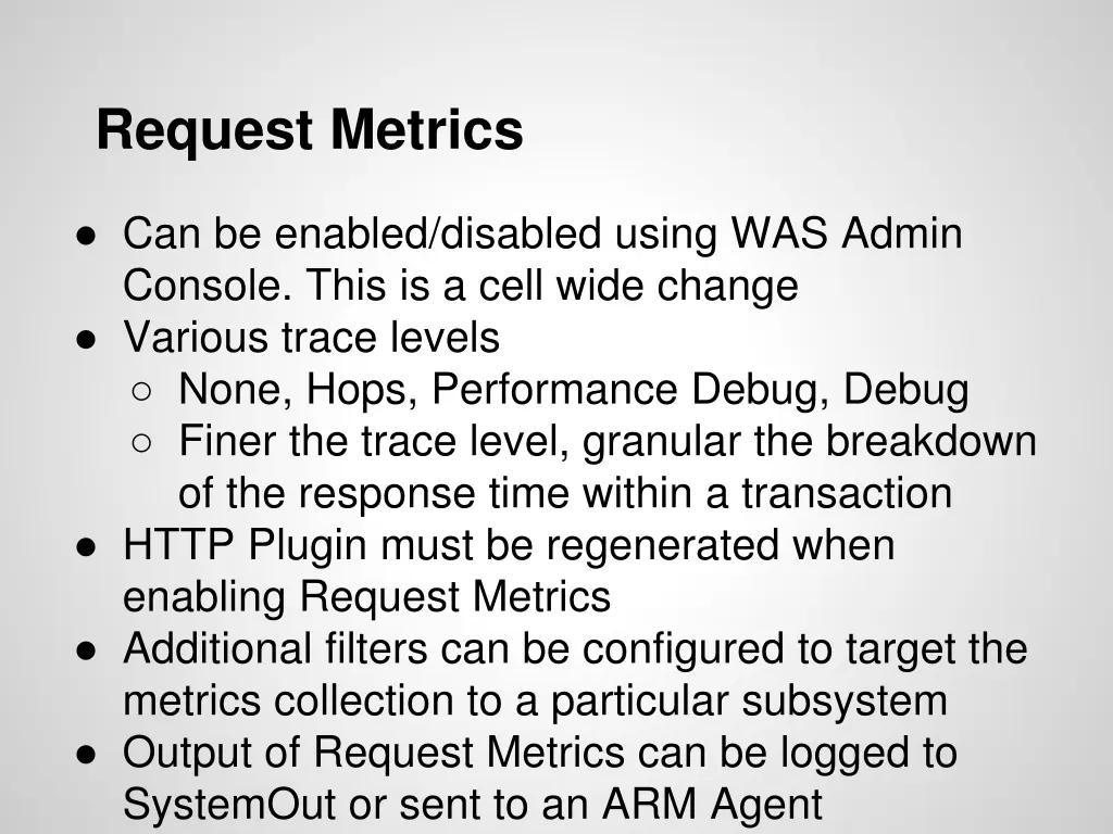 request metrics