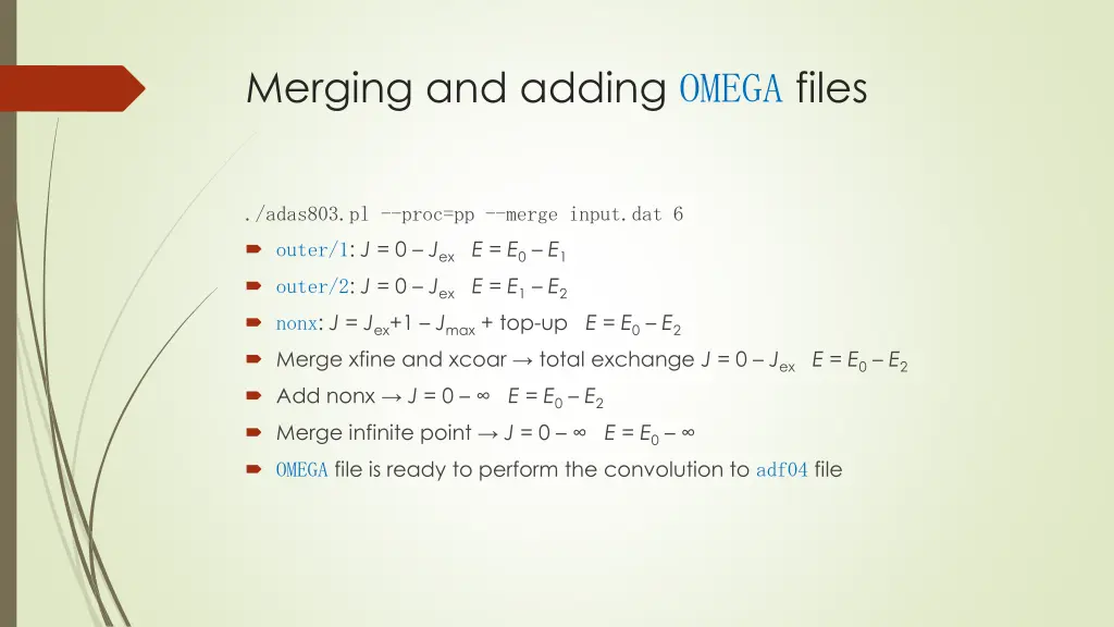 merging and adding omega files
