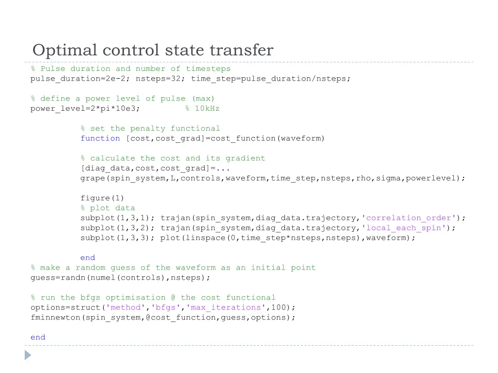 optimal control state transfer 1