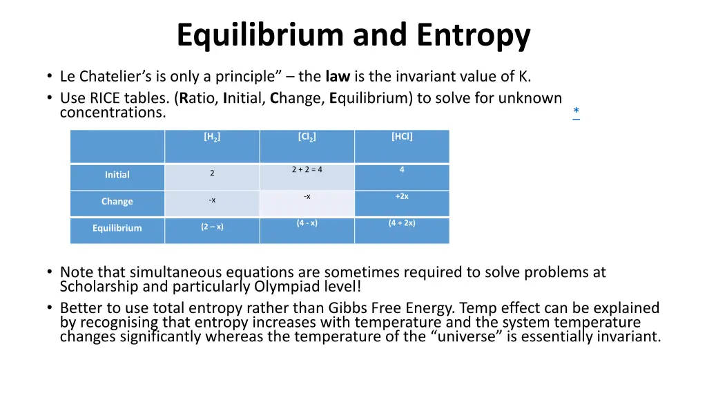 equilibrium and entropy