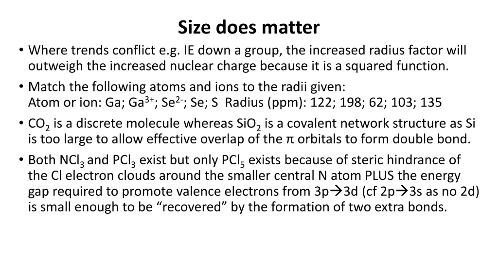 size does matter