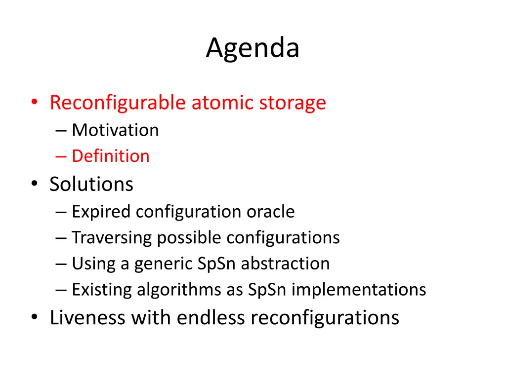 agenda 1