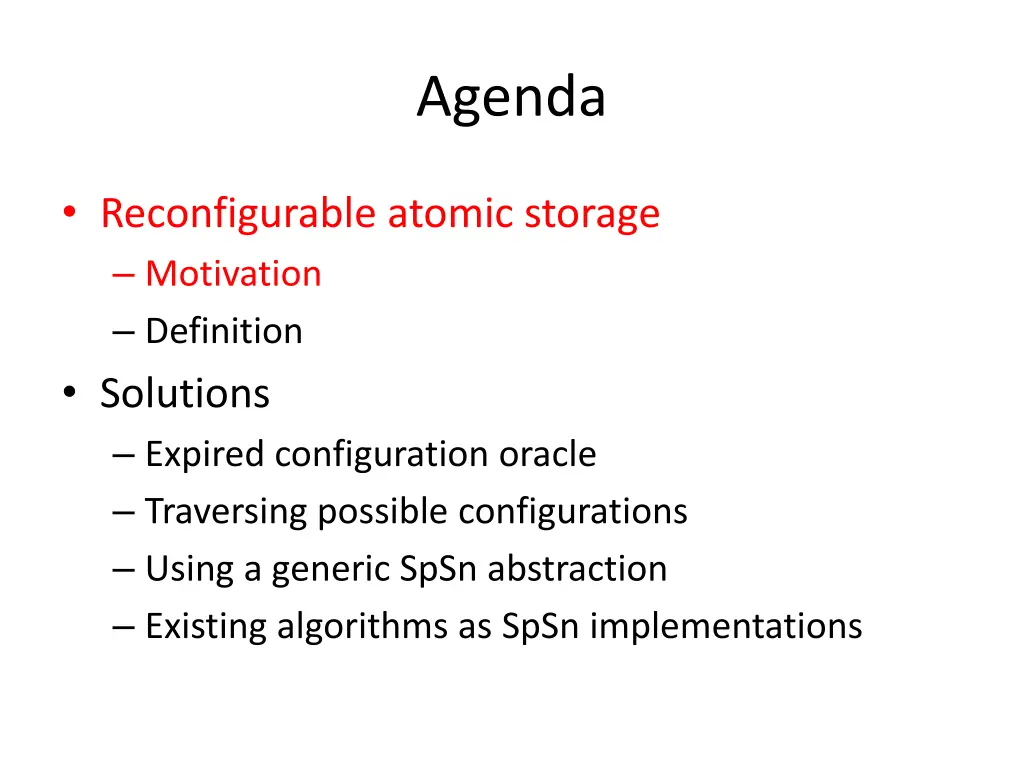 agenda