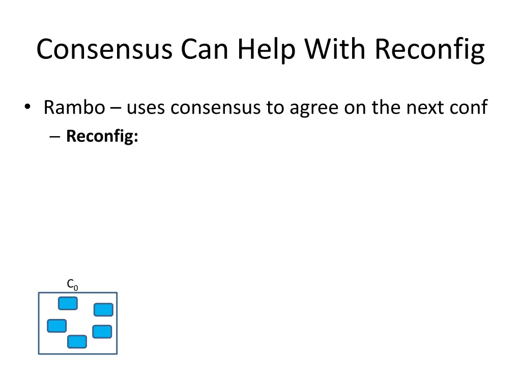 consensus can help with reconfig 1