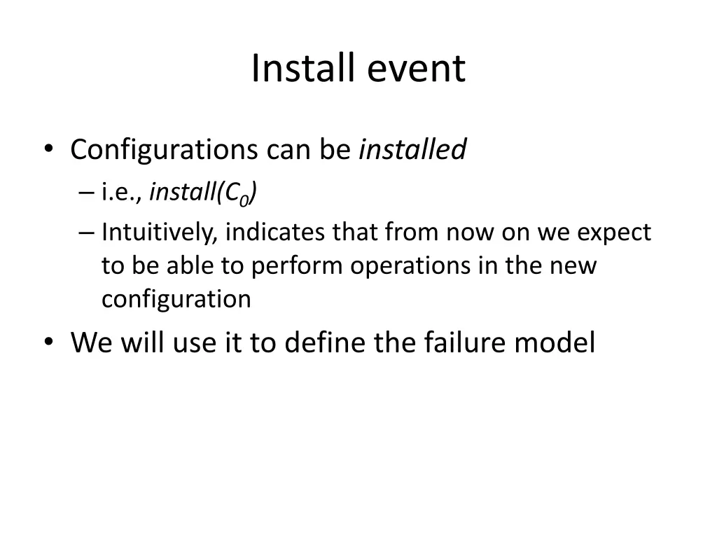 install event