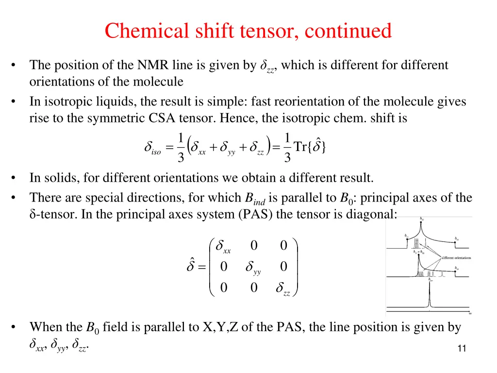 chemical shift tensor continued