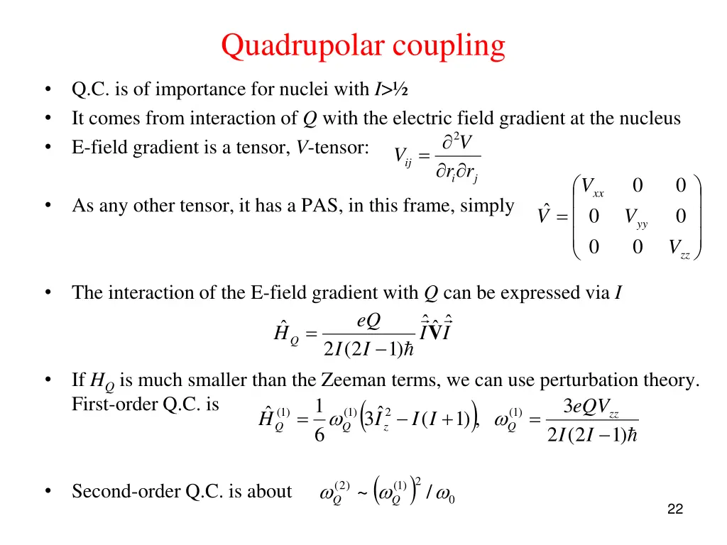 quadrupolar coupling 1