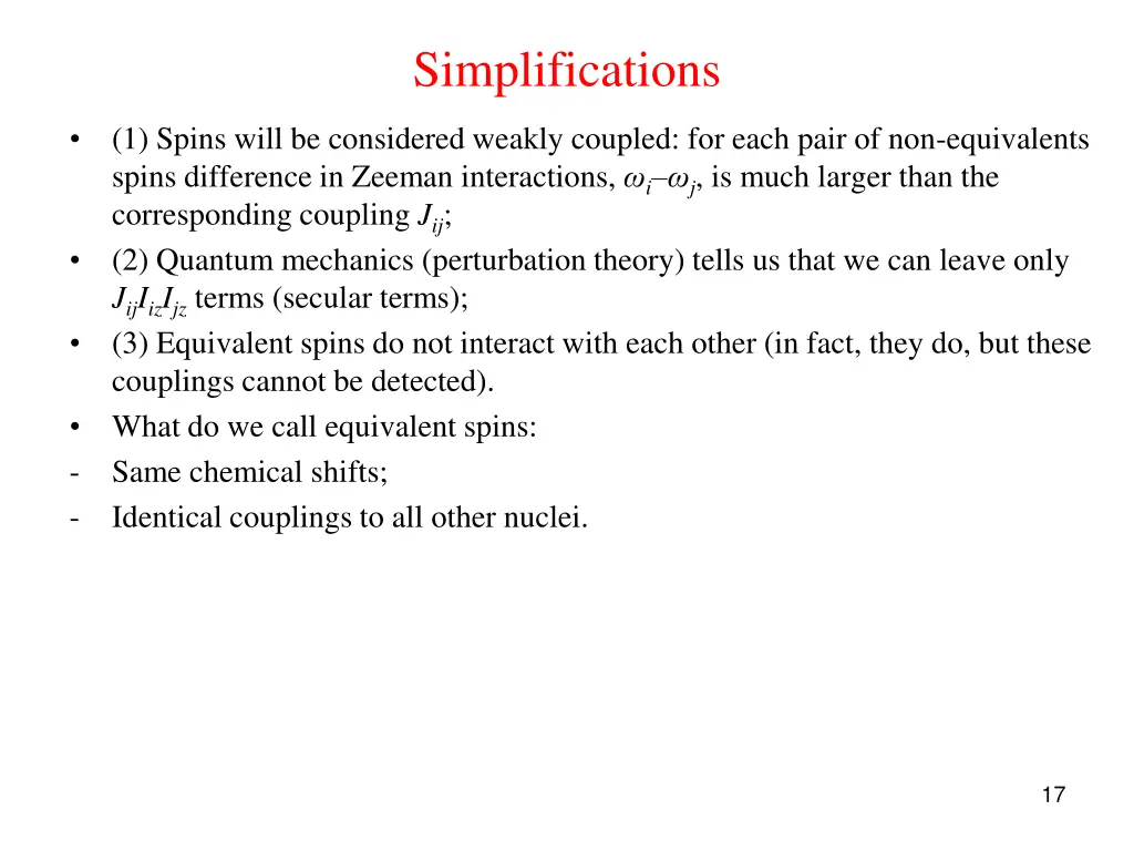 simplifications