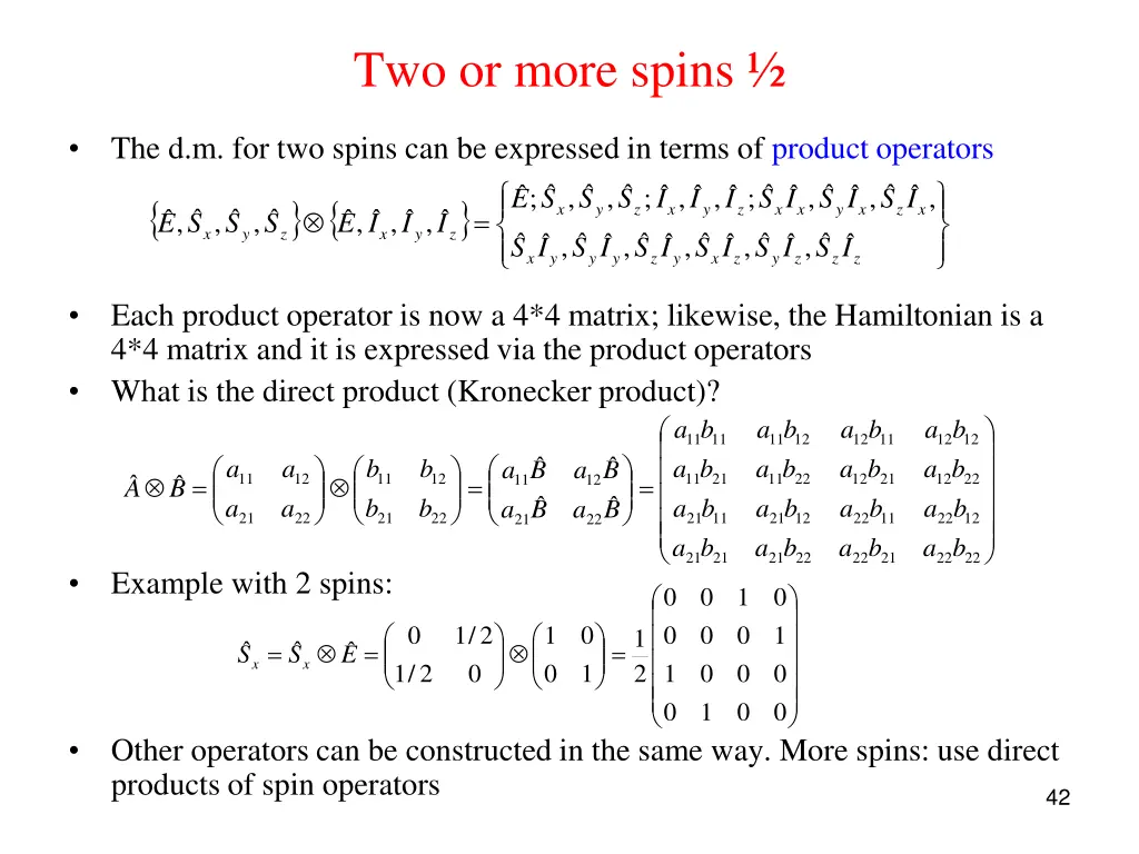 two or more spins