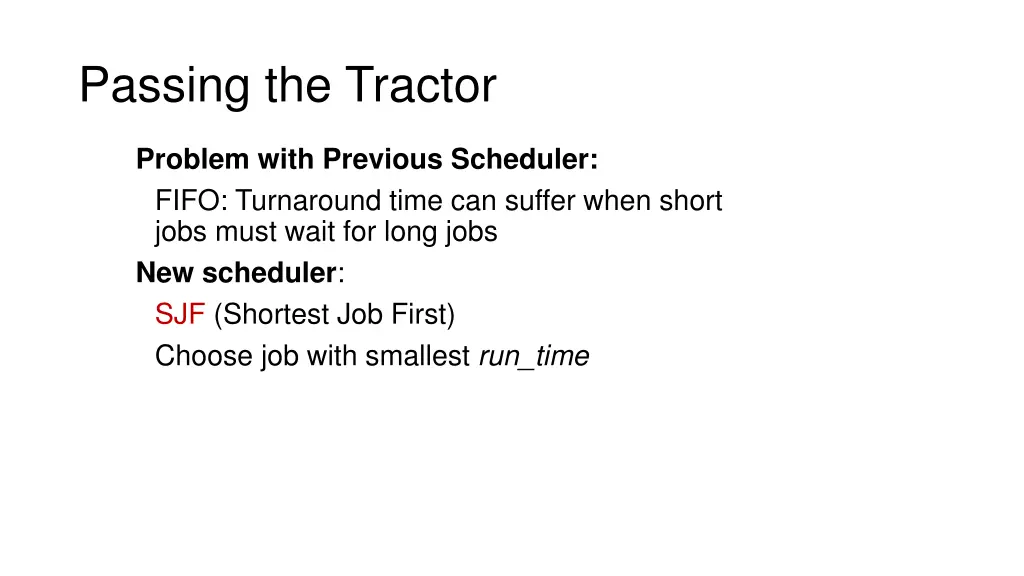 passing the tractor