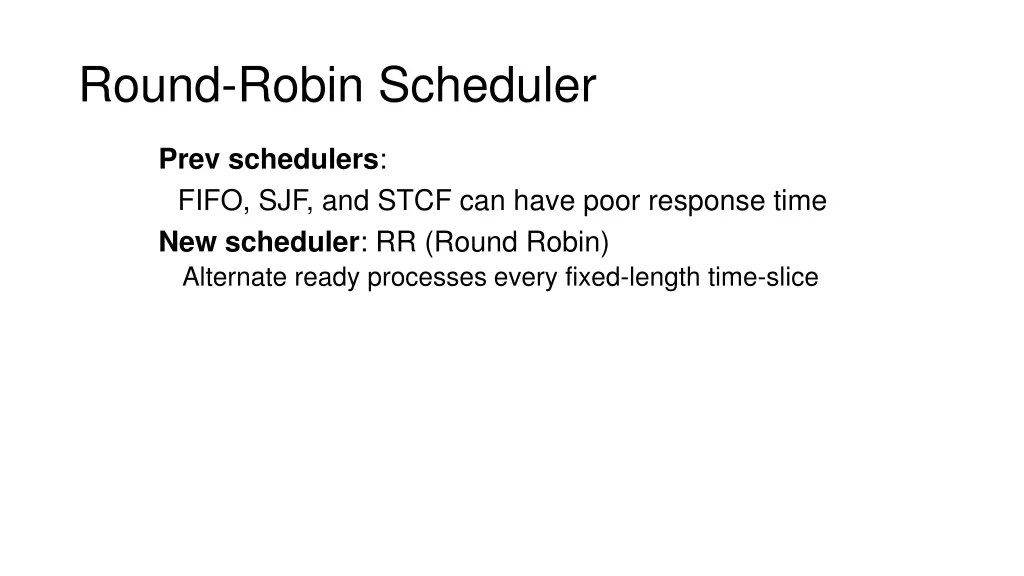 round robin scheduler