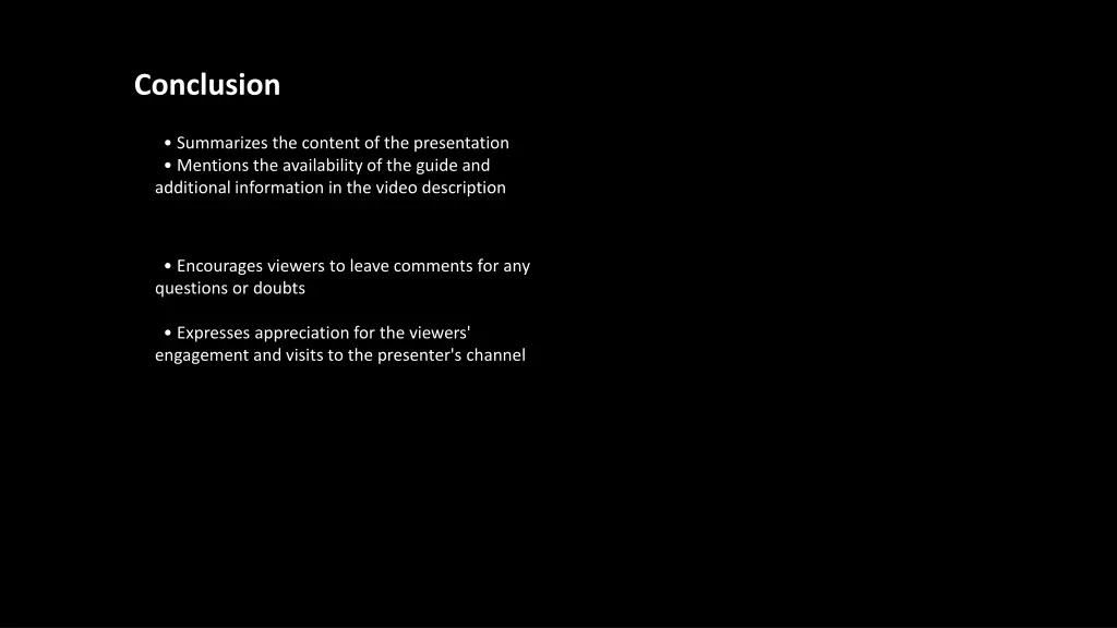 conclusion