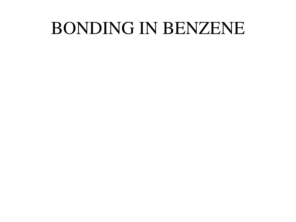 bonding in benzene