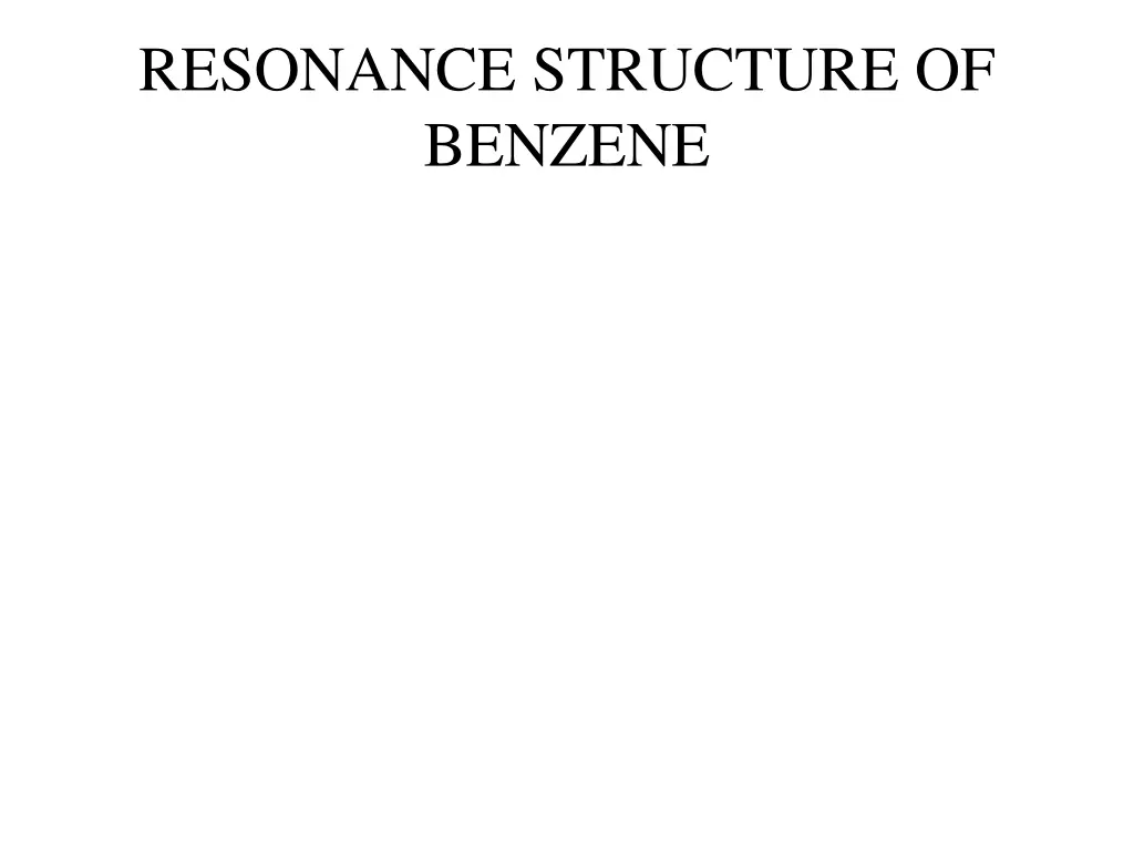 resonance structure of benzene