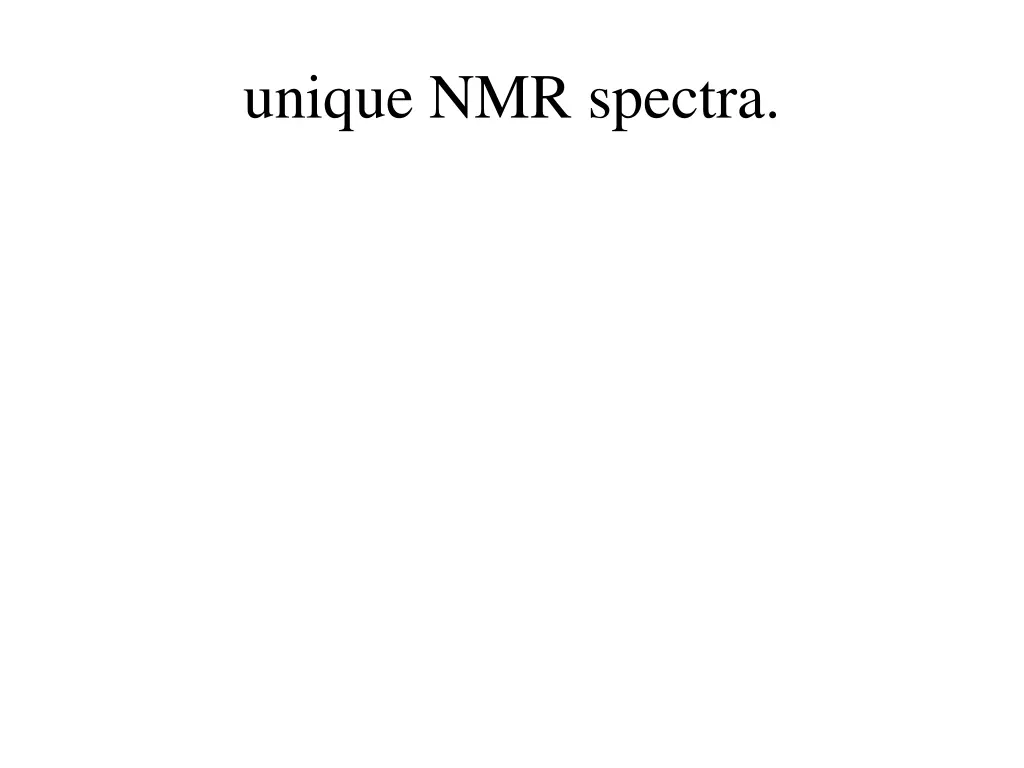 unique nmr spectra