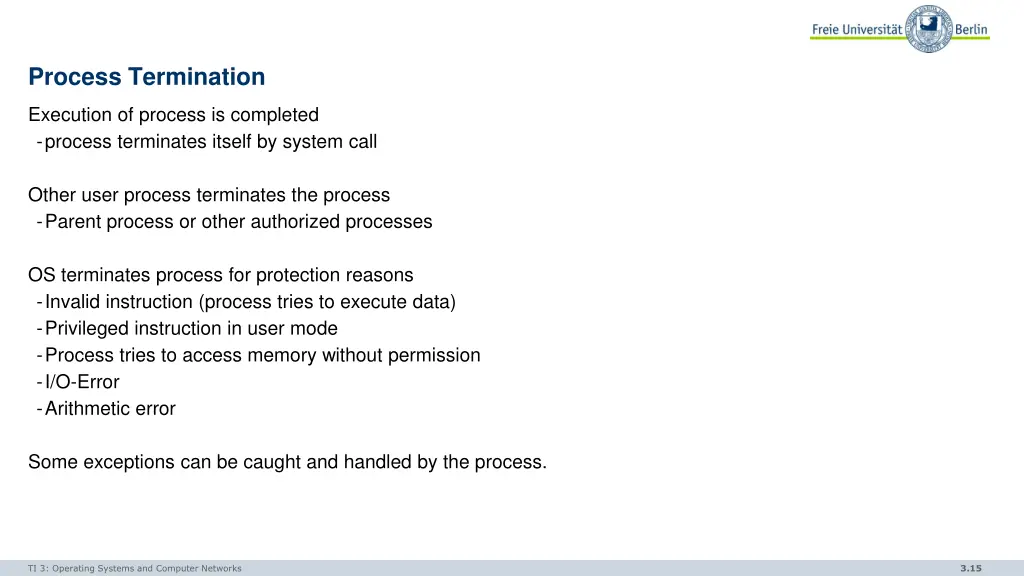 process termination