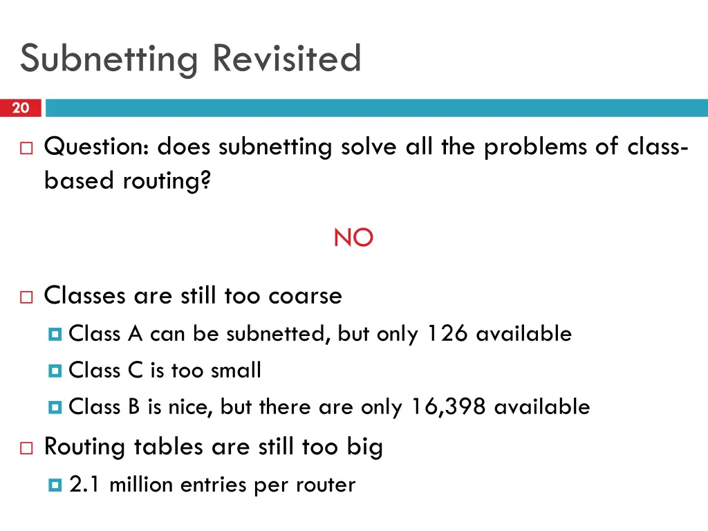 subnetting revisited