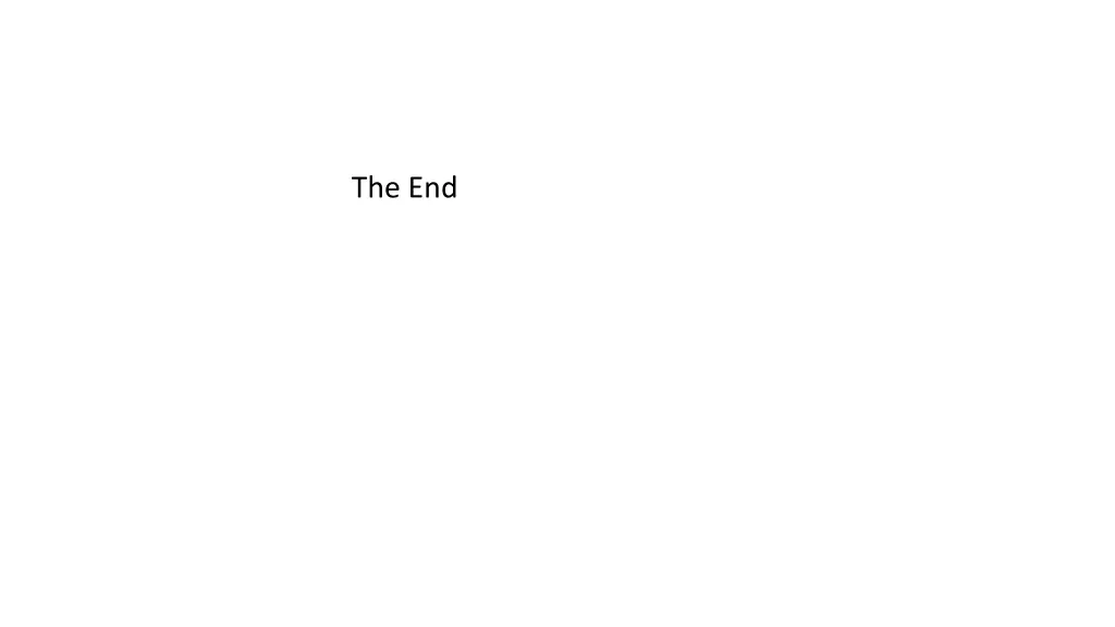 the end