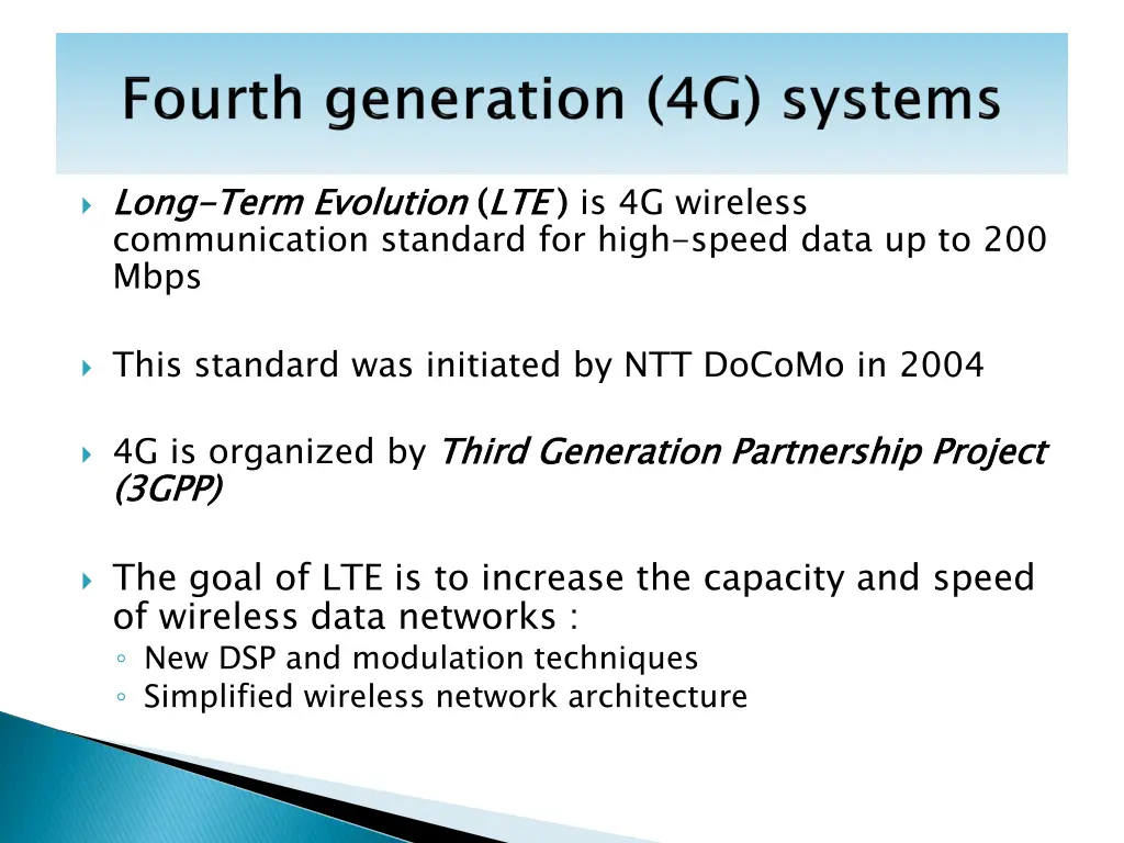 long communication standard for high speed data