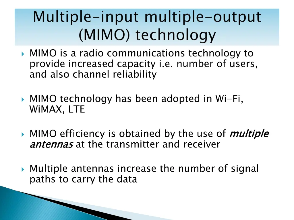 mimo is a radio communications technology