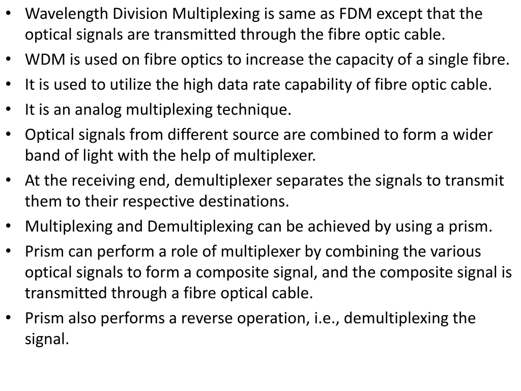 wavelength division multiplexing is same