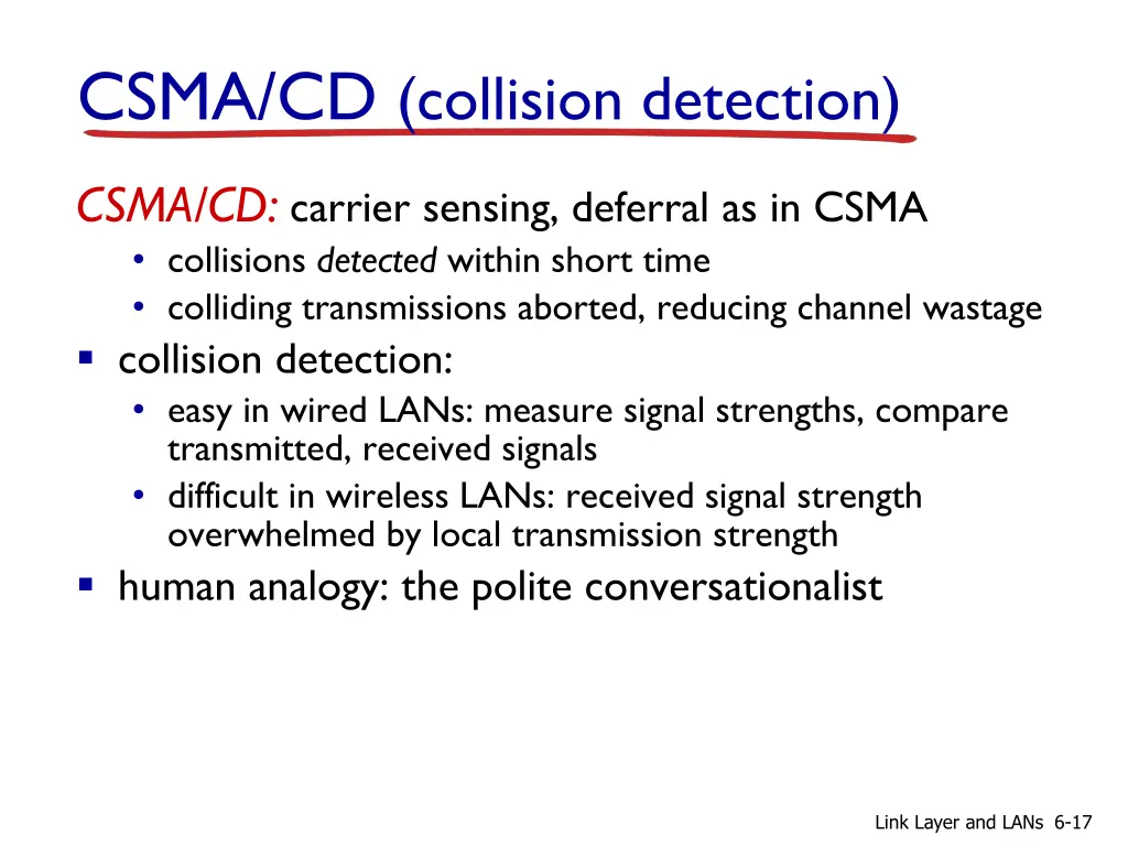 csma cd collision detection