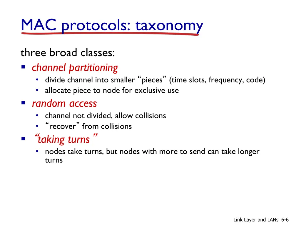 mac protocols taxonomy