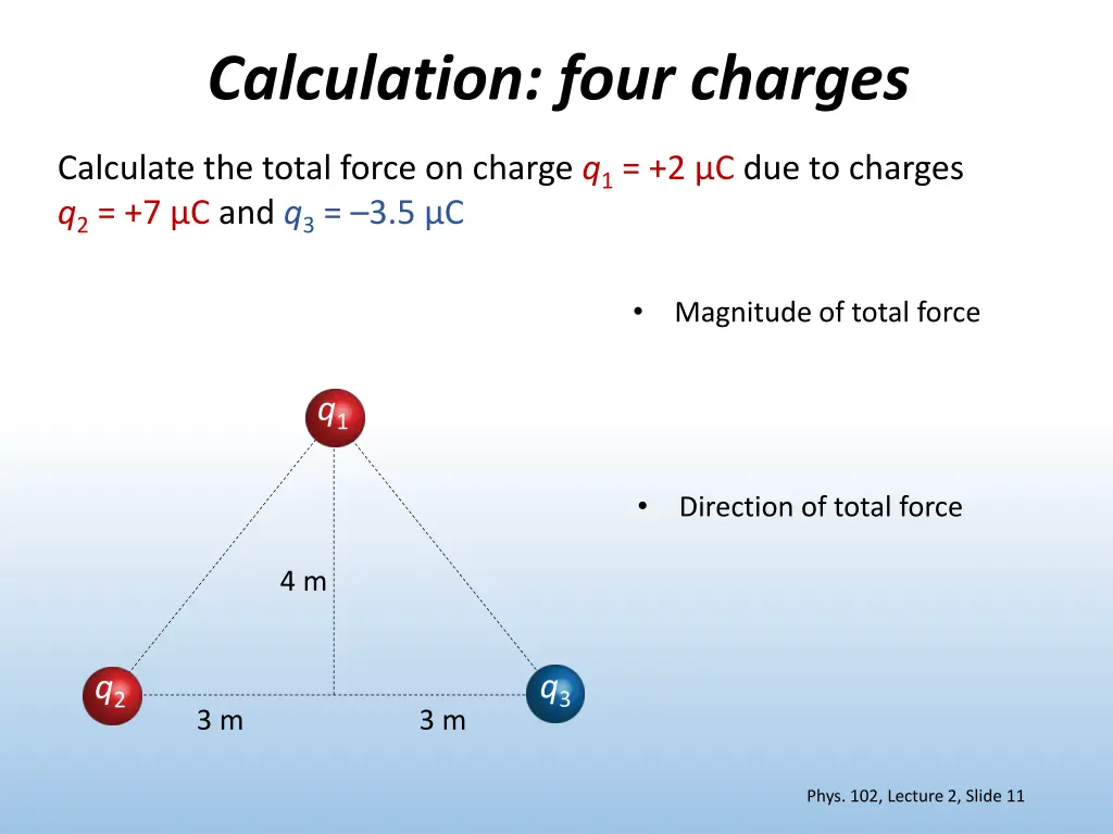 calculation four charges 3