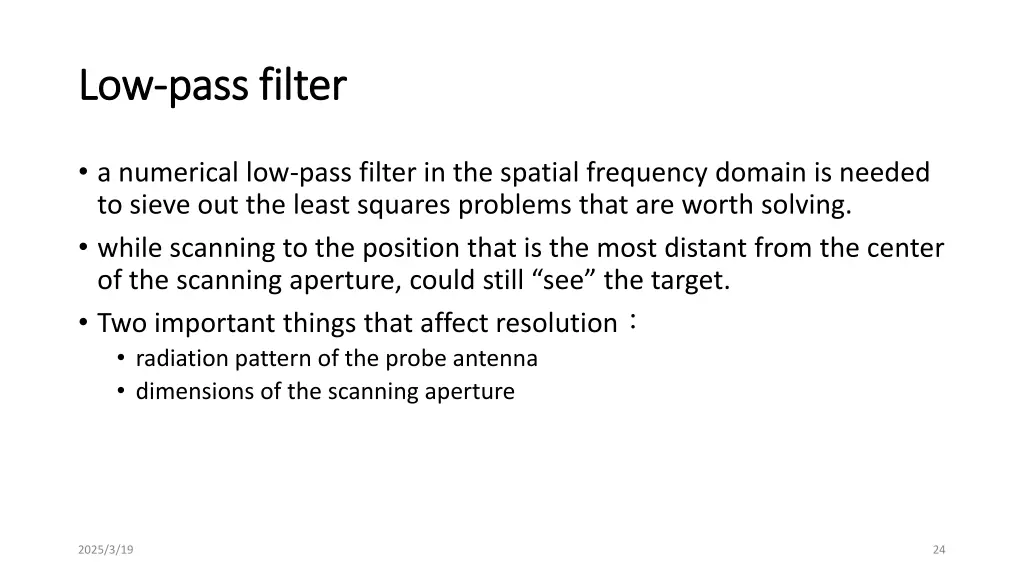 low low pass filter pass filter