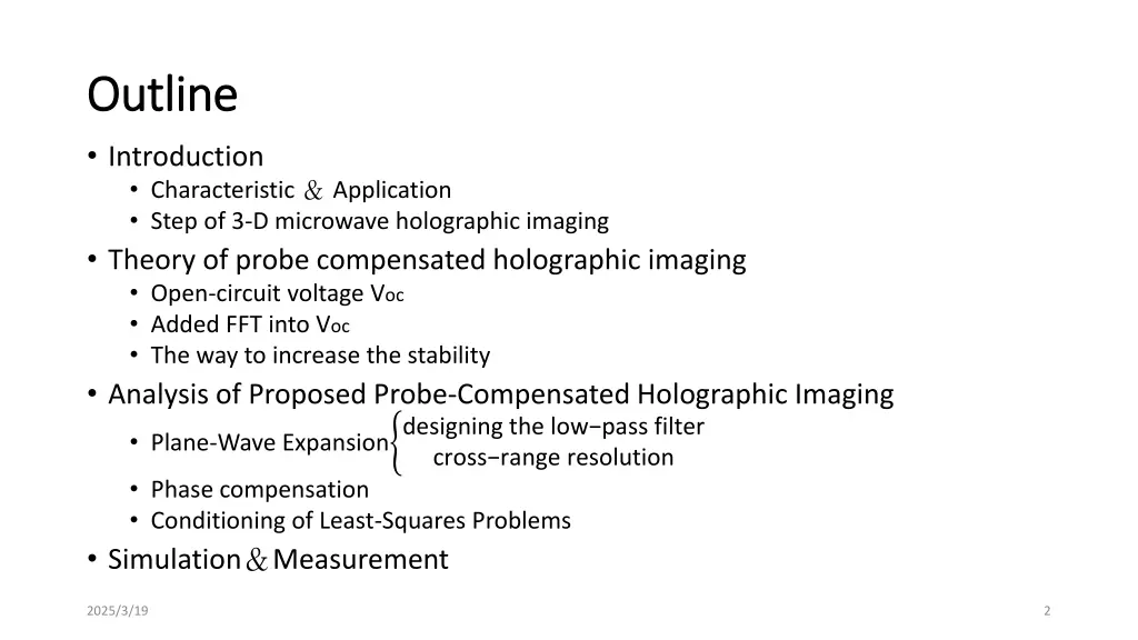 outline outline introduction characteristic