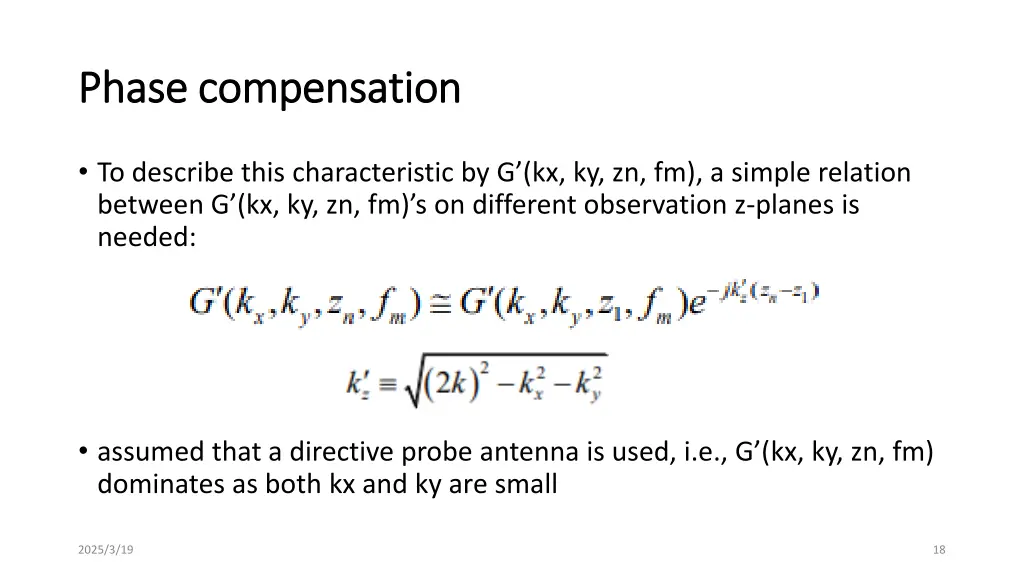 phase compensation phase compensation