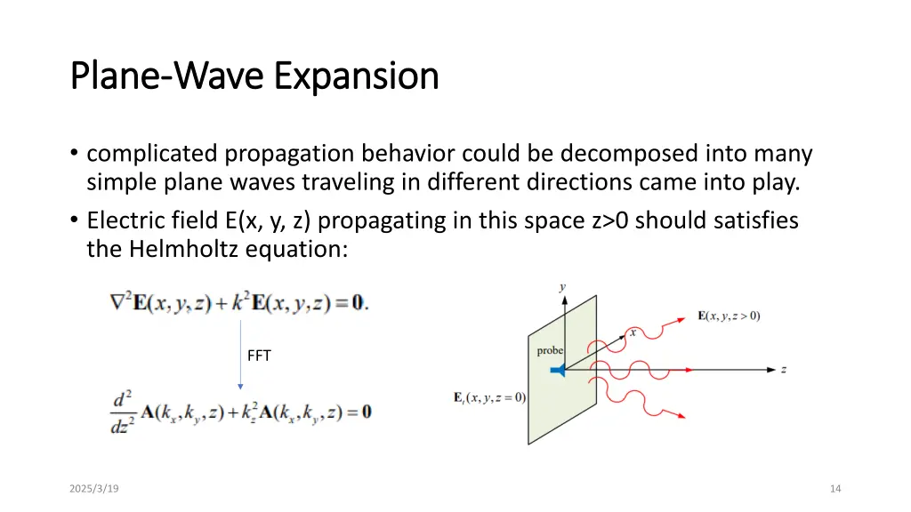 plane plane wave expansion wave expansion