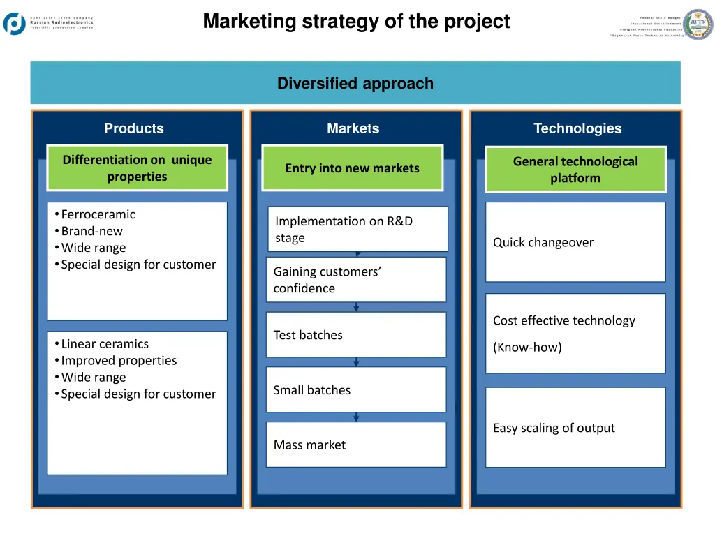 marketing strategy of the project