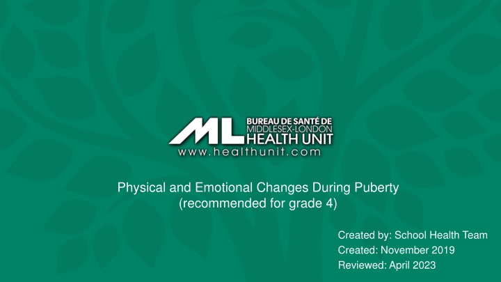 physical and emotional changes during puberty