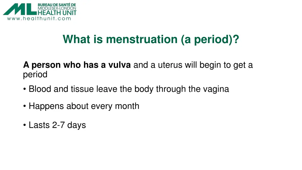 what is menstruation a period